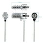 Tooq Cable de Seguridad con Combinación TQCLKC0015, 1,5m, Plata