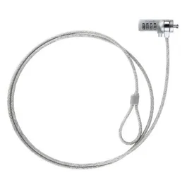 Tooq Cable de Seguridad Universal con Combinación para Portátiles - Bloqueo de 4 Dígitos - Acero 4.5mm - Longitud 1.50m