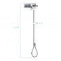 Tooq Cable de Seguridad con Combinación TQCLKC0015, 1,5m, Plata