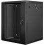 Lanberg WF01-6615-10B Armario de Red 15U 600x600x774mm Montaje en Pared Autoensamblado Negro Capacidad de Carga 60kg IP20