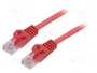 Lanberg PCU6-10CC-0150-R Cable de red Cat.6 U/UTP 1,5 m Rojo