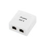 Lanberg Roseta de superficie OS6-0002-W Cat.6 FTP 2x RJ-45 Blanco