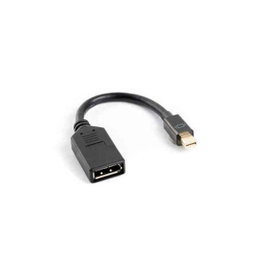 Lanberg Adaptador Mini DisplayPort macho a DisplayPort hembra AD-0003-BK Negro