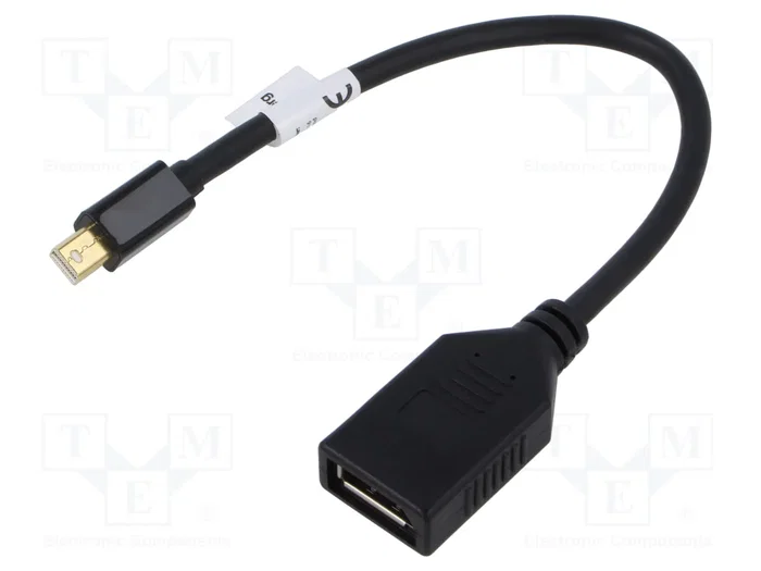 Lanberg Adaptador Mini DisplayPort macho a DisplayPort hembra negro