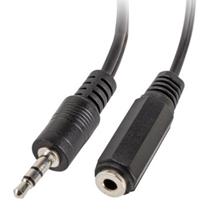 Lanberg Adaptador Audio Jack Macho a 2x Jack Hembra 3.5mm Negro 0.10m