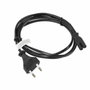 Lanberg Cable de alimentación CA-C7CA-10CC-0018-BK CEE 7/16 a IEC 320 C7, 1,8 m