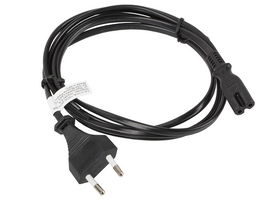 Langberg Cable de Alimentación CEE 7/16 a IEC 320 C7 (Figura de 8) para PC, Portátil, ICT, RTV, 1.8m, 10A, Negro
