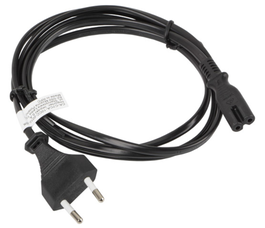 Lanberg Cable de alimentación CA-C7CA-10CC-0018-BK Conectores CEE 7/16 / IEC320 C7 1.8 metros