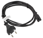 Lanberg Cable de alimentación CA-C7CA-10CC-0018-BK CEE 7/16 a IEC 320 C7, 1,8 m