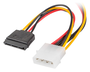 Lanberg CA-HDSA-11CU-0015 Cable Duplicador Molex Macho a 2x SATA Hembra 0,15 m