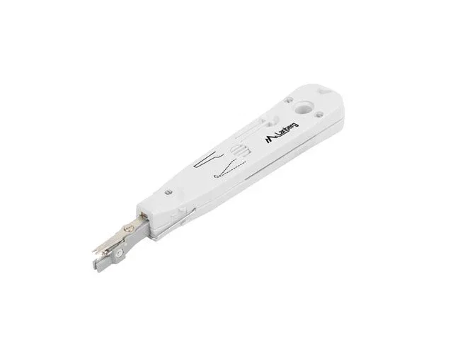 Lanberg NT, -0001 Crimpadora Herramienta de Inserción para Conectores RJ45, Plástico, Blanco