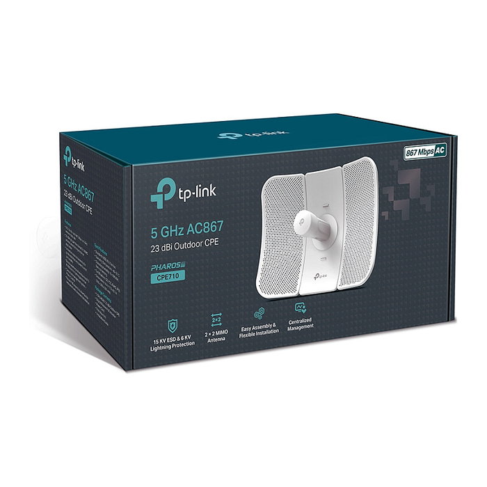 TP-Link CPE710 Antena CPE de Exterior 5GHz 867Mbps 23dBi Blanco