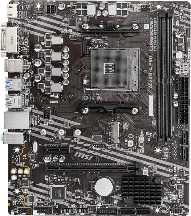 MSI A520M-A PRO Micro ATX AMD AM4 DDR4