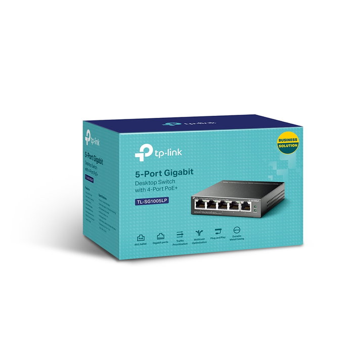 TP-Link TL-SG1005LP Switch PoE+ Gigabit 5 Puertos RJ45 10/100/1000 Mbps