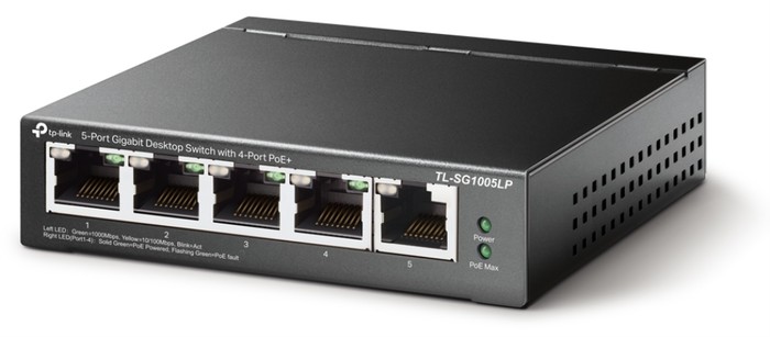 TP-Link TL-SG1005LP Switch Gigabit de 5 puertos con 4 puertos PoE+