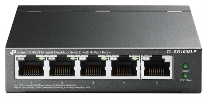 TP-Link TL-SG1005LP Switch Gigabit de 5 puertos con 4 puertos PoE+