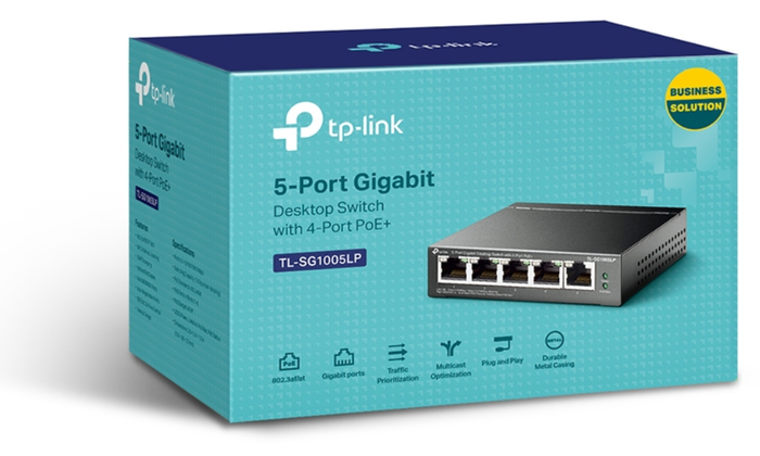 TP-Link TL-SG1005LP Switch Gigabit de 5 puertos con 4 puertos PoE+