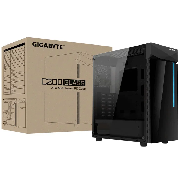 Gigabyte AORUS C200 GLASS Negro Gigabyte AORUS C200 GLASS Negro
