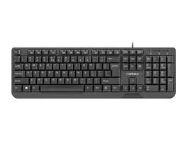 Natec Trout Slim Negro - Teclado USB 100% QWERTY Español Layout Español, Interruptor de Membrana para Oficina