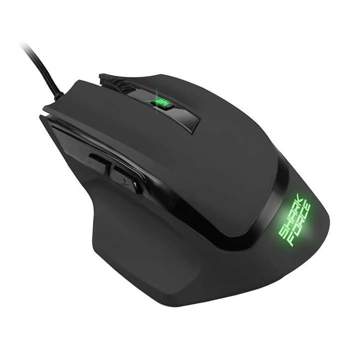 SHARKOON Ratón SHARK Force II Óptico USB Tipo A 4200 DPI Negro para Gaming