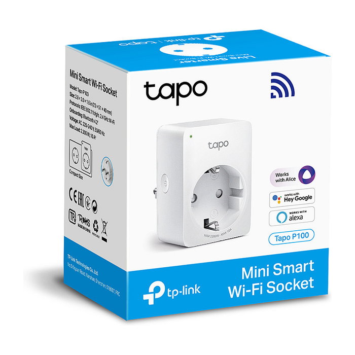 TP-Link Tapo P100 Mini Enchufe Inteligente Wi-Fi Blanco