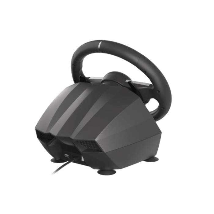 GENESIS Volante + Pedales Seaborg 400 Negro, Plata USB para Nintendo Switch, PC, PlayStation 4, Playstation 3, Xbox 360, Xbox One, Xbox One S, Xbox One X