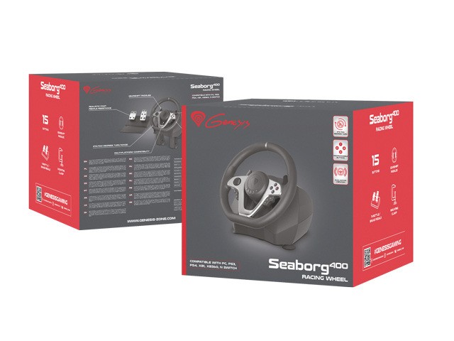 GENESIS Seaborg 400 Volante + Pedales Negro, Plata
