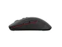 Natec Ratón Gaming Genesis Zircon 330 Inalámbrico 2.4GHz, Sensor Óptico 3600 DPI, 7 Botones, Recargable USB-C, Forma Simétrica para Mano Derecha e Izquierda, Negro/Rojo