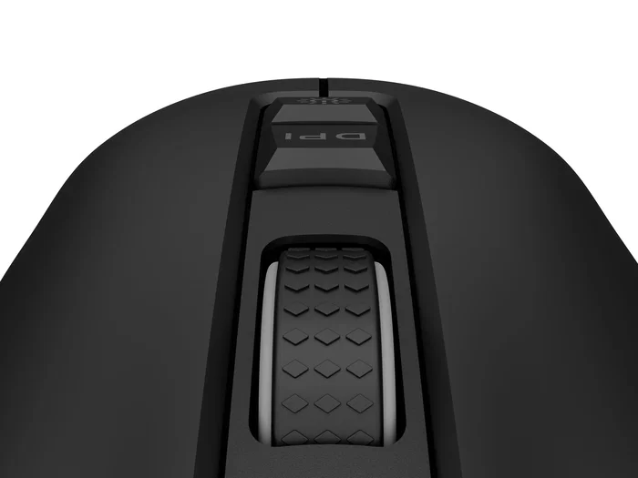 Natec Ratón Gaming Genesis Zircon 330 Inalámbrico 2.4GHz, Sensor Óptico 3600 DPI, 7 Botones, Recargable USB-C, Forma Simétrica para Mano Derecha e Izquierda, Negro/Rojo