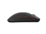 Natec Ratón Gaming Genesis Zircon 330 Inalámbrico 2.4GHz, Sensor Óptico 3600 DPI, 7 Botones, Recargable USB-C, Forma Simétrica para Mano Derecha e Izquierda, Negro/Rojo