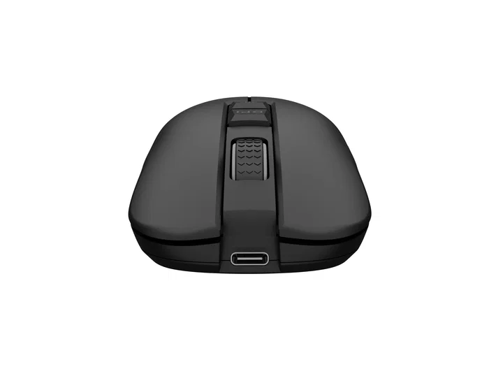 Natec Ratón Gaming Genesis Zircon 330 Inalámbrico 2.4GHz, Sensor Óptico 3600 DPI, 7 Botones, Recargable USB-C, Forma Simétrica para Mano Derecha e Izquierda, Negro/Rojo