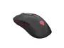 Natec Ratón Gaming Genesis Zircon 330 Inalámbrico 2.4GHz, Sensor Óptico 3600 DPI, 7 Botones, Recargable USB-C, Forma Simétrica para Mano Derecha e Izquierda, Negro/Rojo