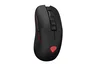 Natec Ratón Gaming Genesis Zircon 330 Inalámbrico 2.4GHz, Sensor Óptico 3600 DPI, 7 Botones, Recargable USB-C, Forma Simétrica para Mano Derecha e Izquierda, Negro/Rojo