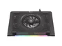 Genesis OXID 450 RGB Base Refrigeradora para Portátil hasta 15.6", con 5 Ventiladores, HUB USB, Soporte de Teléfono y Ajuste de Altura - Negro
