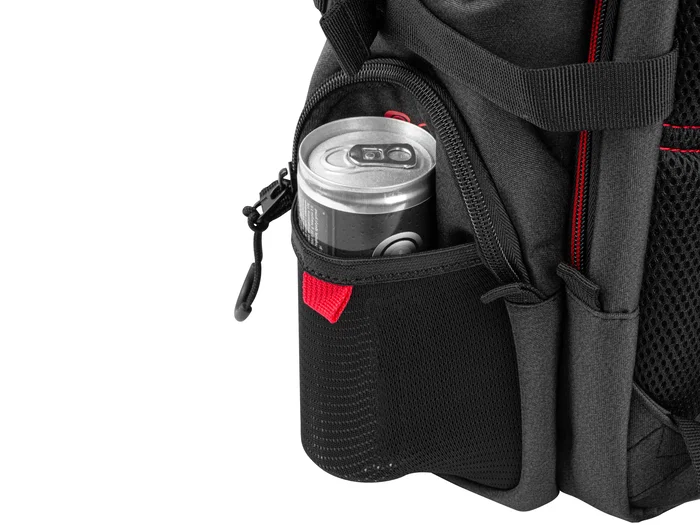 GENESIS Pallad 550 Mochila para Gaming 43,9 cm (17.3") Negro, Rojo con Compartimento para Portátil y Accesorios