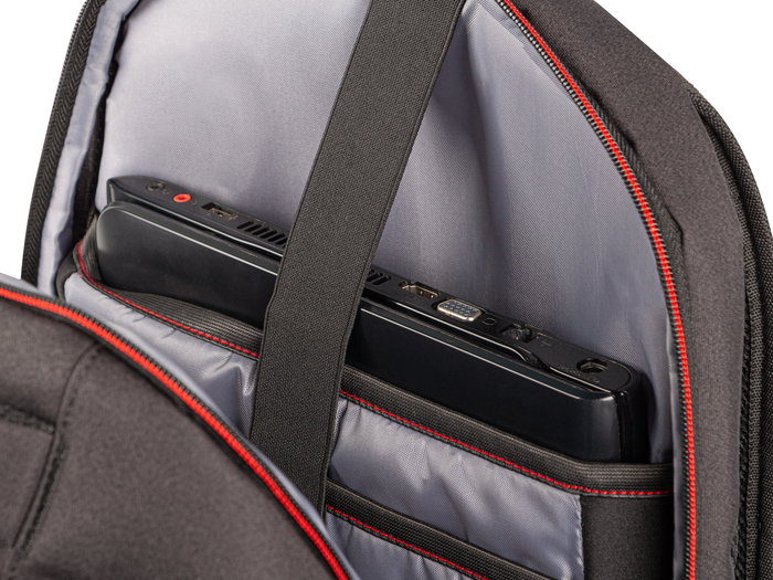 GENESIS Pallad 550 Mochila para Gaming 43,9 cm (17.3") Negro, Rojo con Compartimento para Portátil y Accesorios