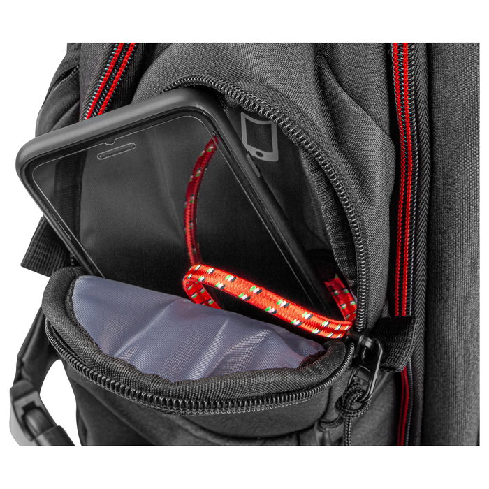 GENESIS Pallad 550 Mochila para Portátil 17.3 pulg, Negro, Rojo