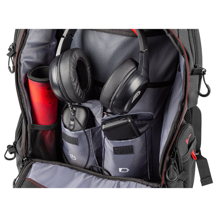 GENESIS Pallad 550 Mochila para Portátil 17.3 pulg, Negro, Rojo