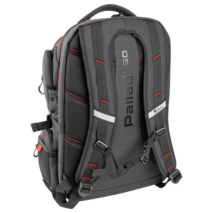 GENESIS Pallad 550 Mochila para Portátil 17.3 pulg, Negro, Rojo
