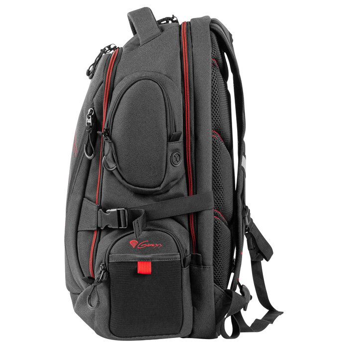 GENESIS Pallad 550 Mochila para Portátil 17.3 pulg, Negro, Rojo