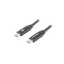 Lanberg Cable USB-C a USB-C CA-CMCM-40CU-0018-BK, 1,8 m, Negro