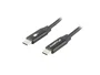 Lanberg Cable USB-C a USB-C CA-CMCM-40CU-0018-BK, 1,8 m, Negro