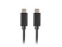 Lanberg Cable USB Tipo-C a USB Tipo-C 1,8m Negro CA-CMCM-10CU-0018-BK