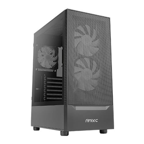 Antec NX 410 Caja PC Gaming Midi Tower Gris ATX, ITX, micro ATX, con Ventana Lateral, 2x USB 2.0, 1x USB 3.0 y sin Fuente de Alimentación