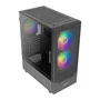 Antec NX 410 Caja PC Gaming Midi Tower Gris ATX, ITX, micro ATX, con Ventana Lateral, 2x USB 2.0, 1x USB 3.0 y sin Fuente de Alimentación