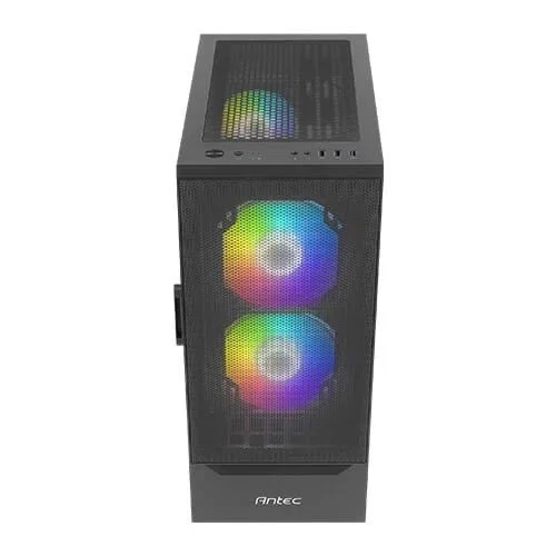 Antec NX 410 Caja PC Gaming Midi Tower Gris ATX, ITX, micro ATX, con Ventana Lateral, 2x USB 2.0, 1x USB 3.0 y sin Fuente de Alimentación