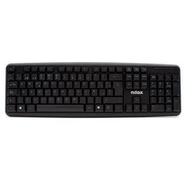 Nilox Teclado USB Negro Español Membrana 105 Teclas