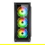 SHARKOON Midi Tower TK4 RGB Negro con Iluminación RGB para PC Gaming ATX, mATX, Mini-ITX y Ventana Lateral