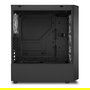 SHARKOON Midi Tower TK4 RGB Negro con Iluminación RGB para PC Gaming ATX, mATX, Mini-ITX y Ventana Lateral