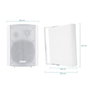 TOOQ Altavoces Autoamplificados TQOWS-01W de Pared, 60W, Blanco